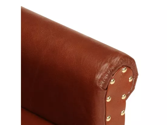 Fauteuil Marron Cuir véritable