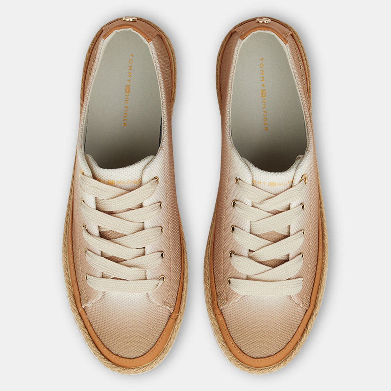 Tommy Hilfiger Baskets en Toile basses dégradé beige/beige foncé