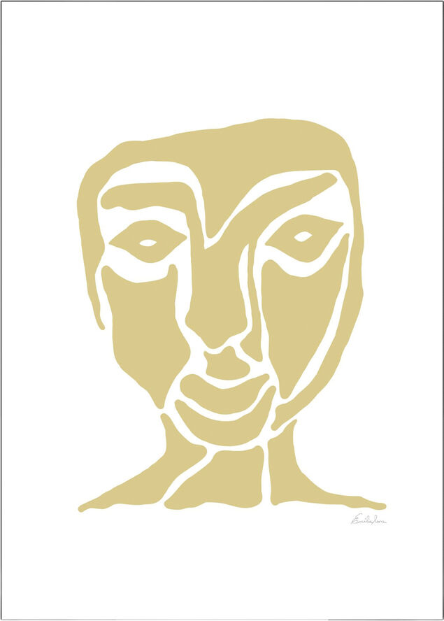 Poster & Frame YELLOW FACE Flerfarvet