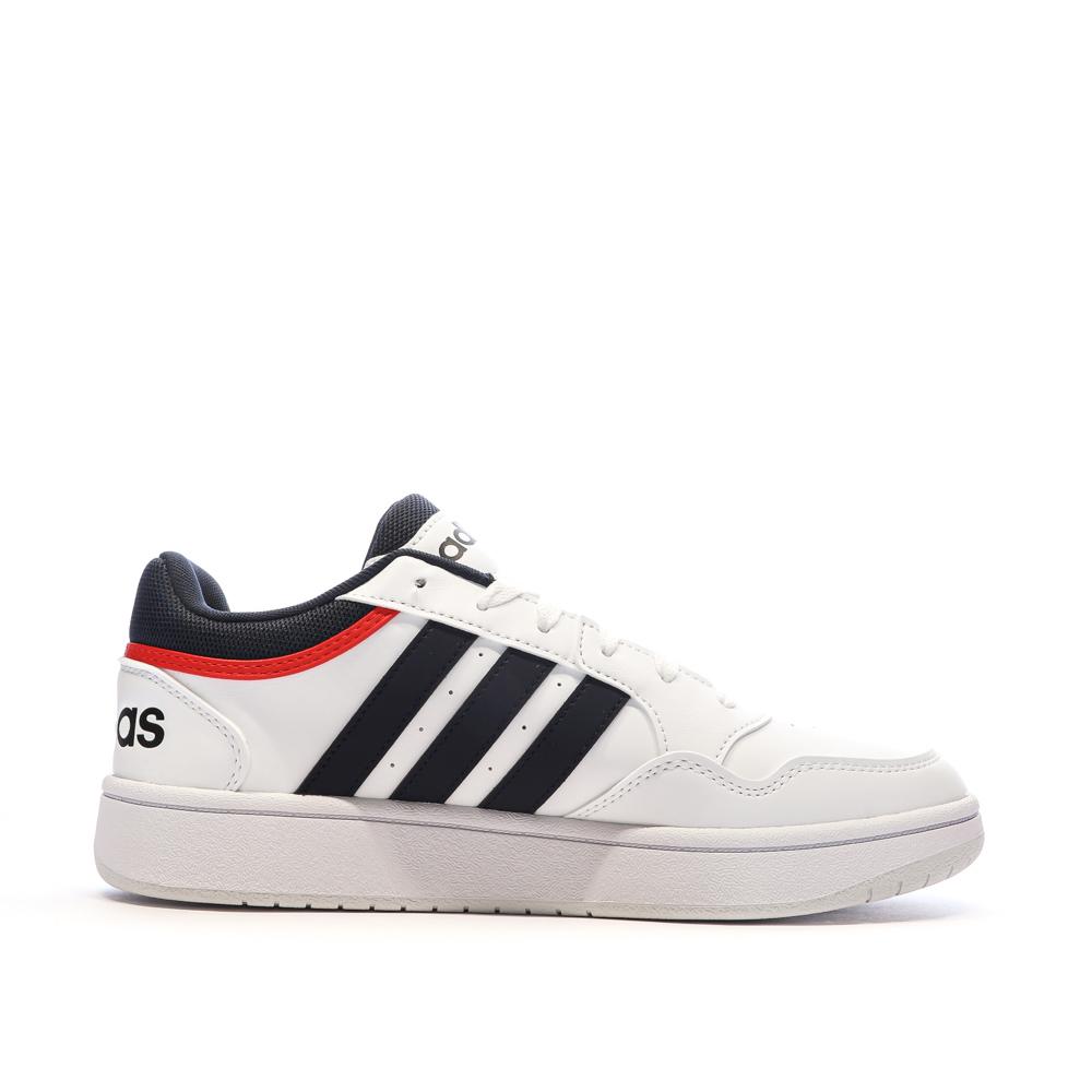 Adidas Baskets Blanc/Marine Homme Adidas Hoops 3.0