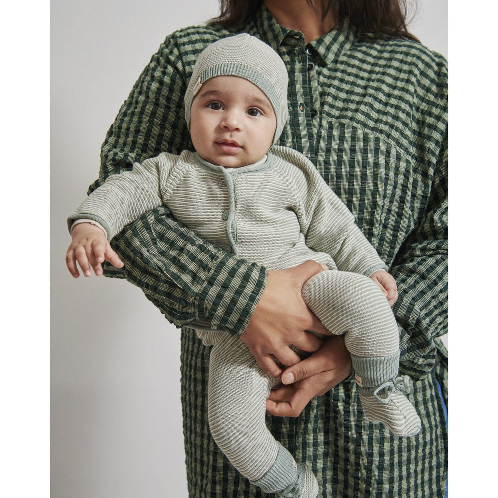 Køb MarMar New Born Modal Mix Dusty Jade Stripe Totti Strik Cardigan