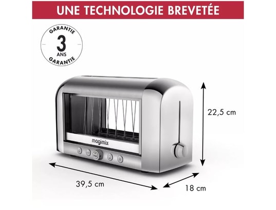 MAGIMIX - Grille pain Toaster Vision noir 11541
