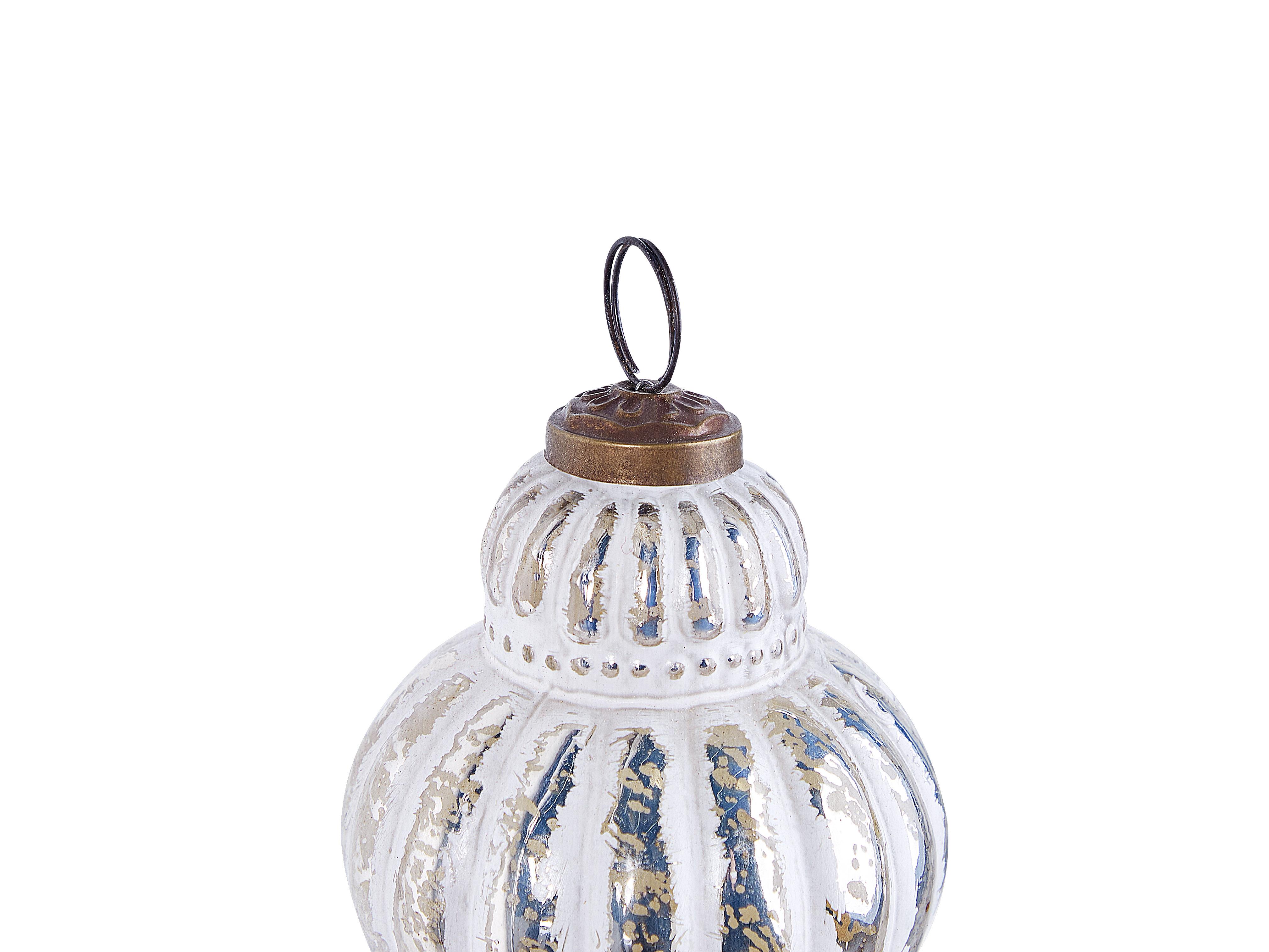 Set van 6 kerstballen CREMEUX Glas Zilver