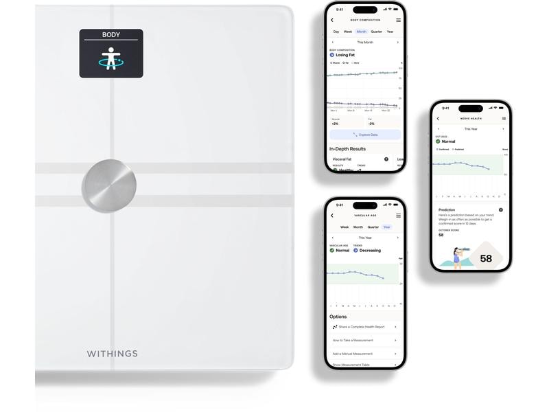 Withings Körperanalysewaage Body Comp Weiss WLAN-Personenwaage