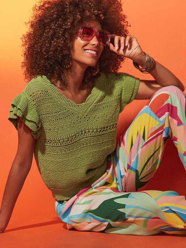 Pantalon ample imprimé