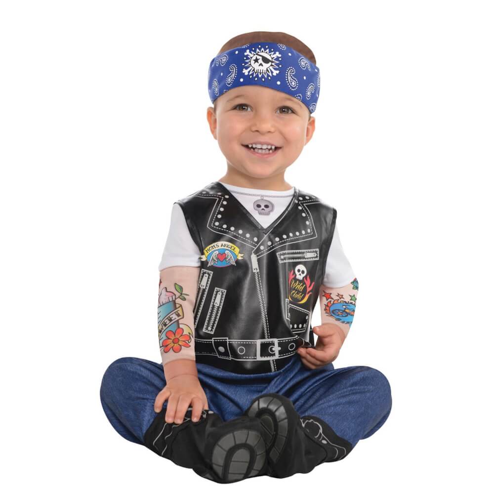 Kinderkostüm Baby Biker 6-12 Monate