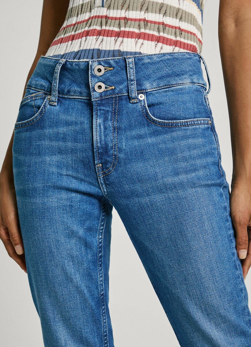 PEPE JEANS<br>Calça jeans slim, cintura padrão