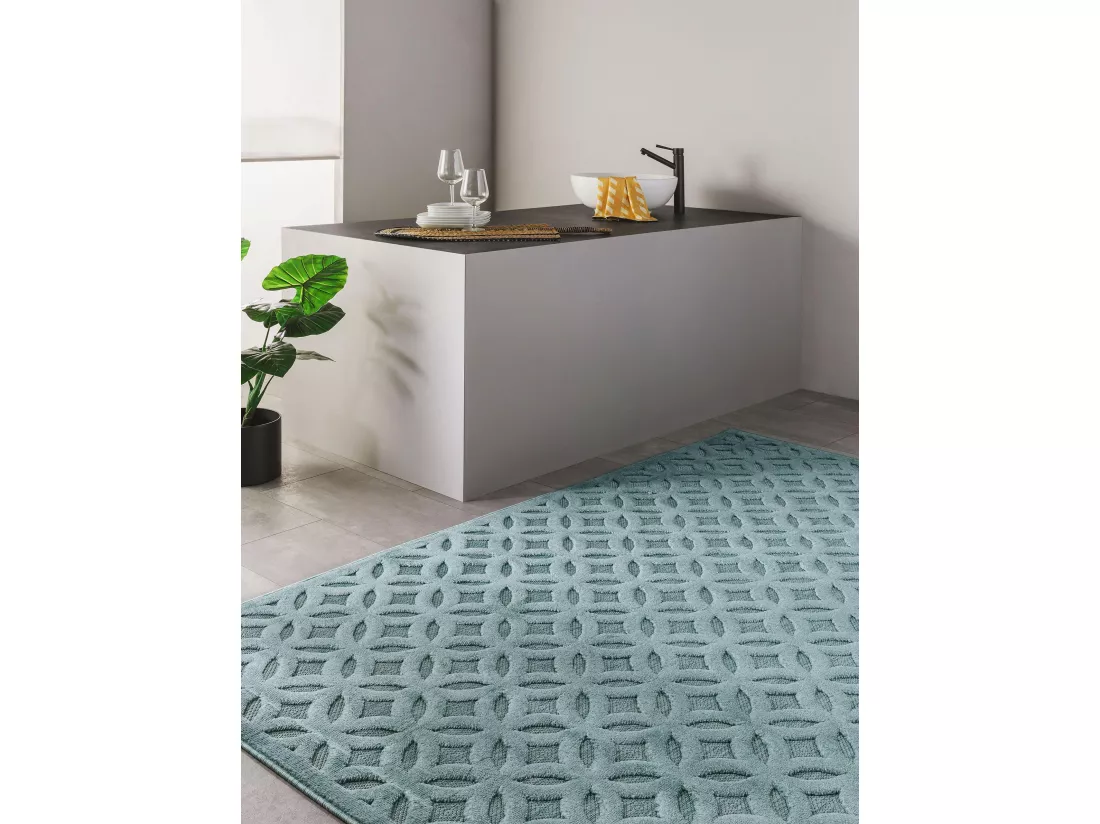 Tapis d'extérieur & intérieur Bonte Turquoise 80x150 cm