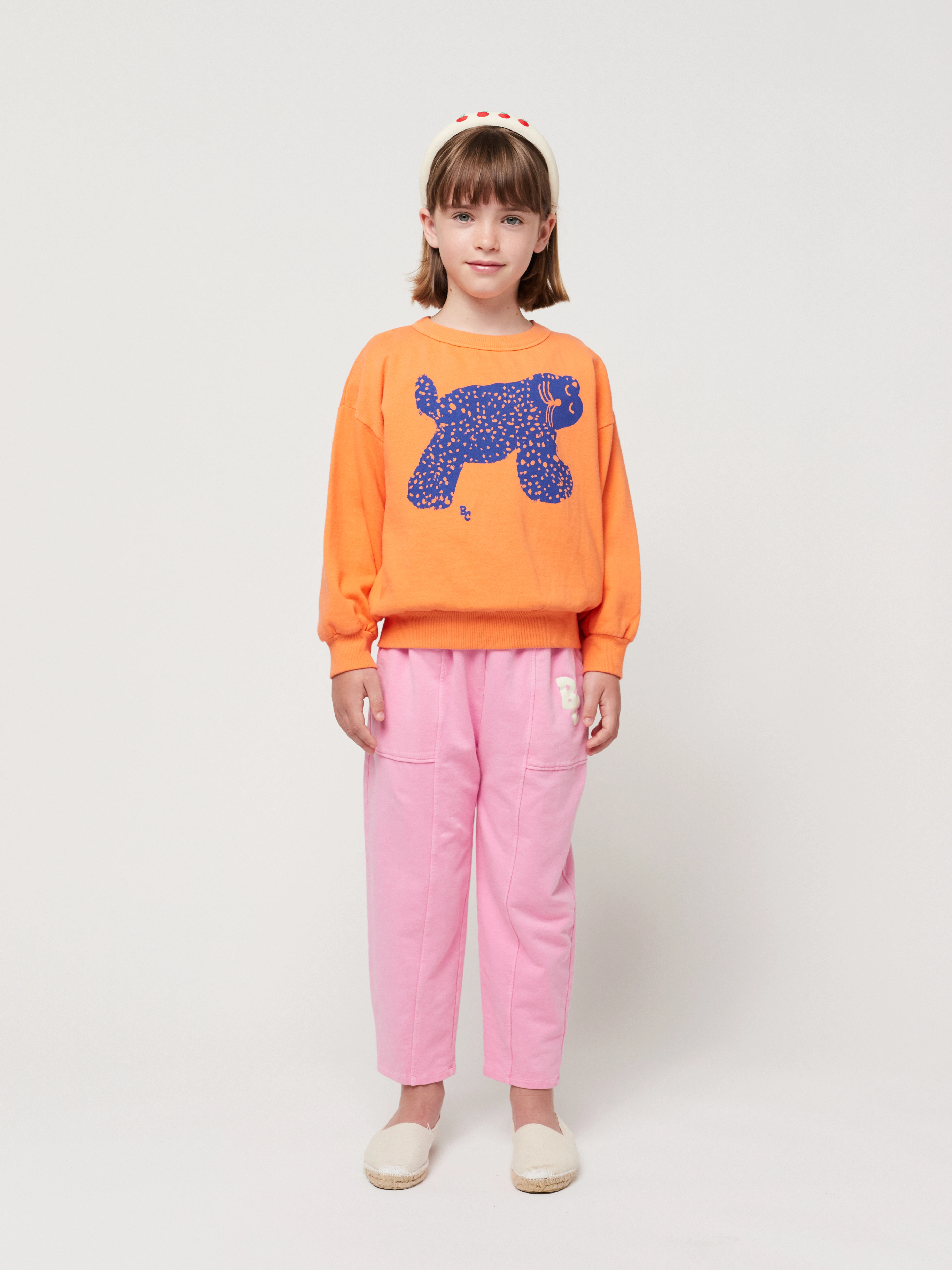 Sweatshirt BIG CAT in orange