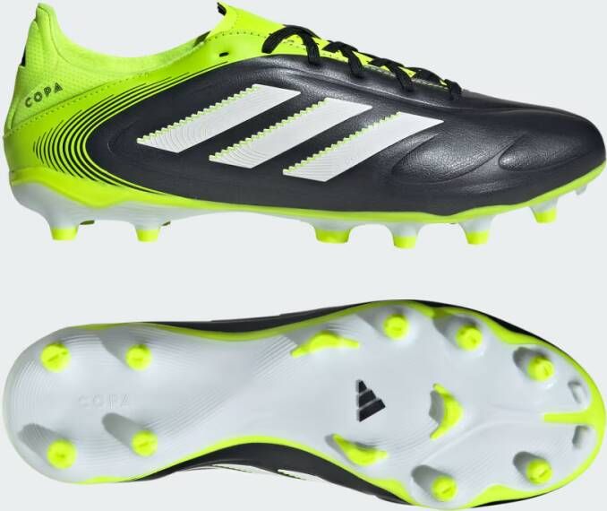 Adidas Copa Pure III League Gras Kunstgras Voetbalschoenen (MG) Zwart Donkergrijs Groen