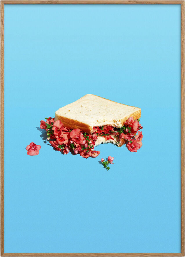 Poster & Frame Super Mercat - Flower sandwich Flerfarvet