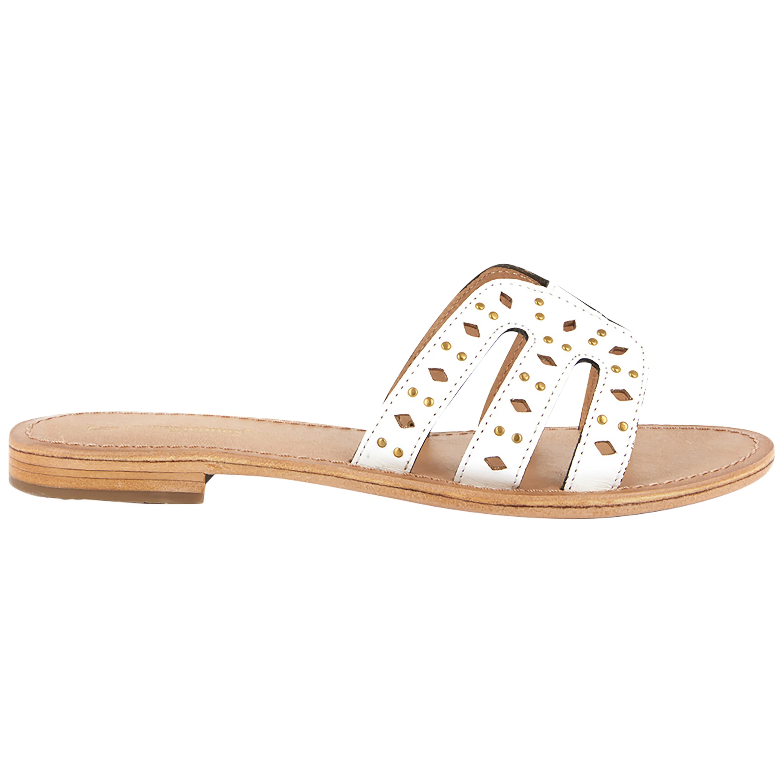Sandales plates en cuir Harnett | Blanc