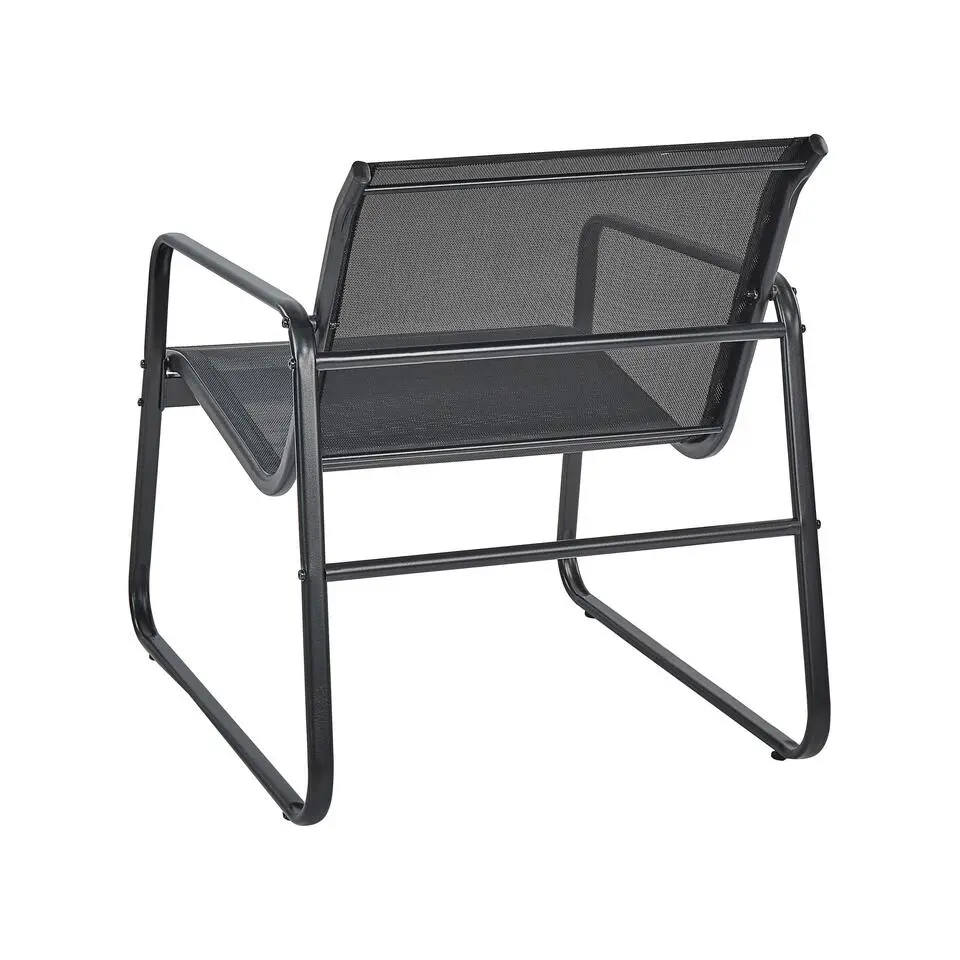 BARREA - Loungeset 4-zits - Zwart - Metaal