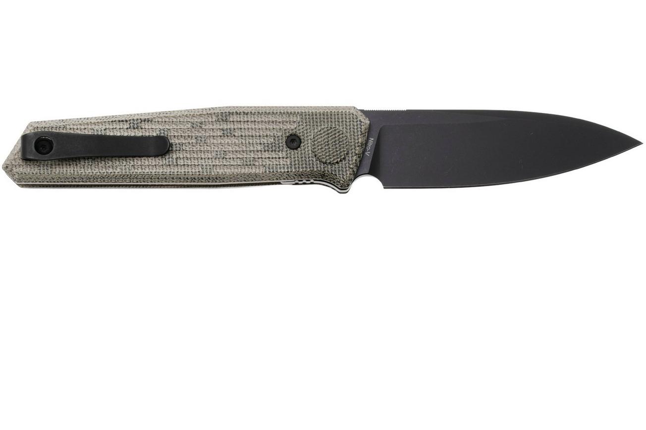 Reate PL-6 PVD Nitro-V, Green Black Micarta, zakmes