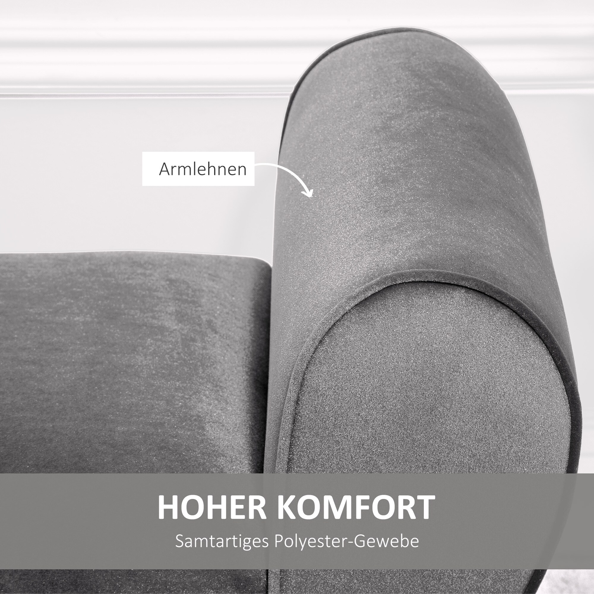 HOMCOM Sitzbank mit Stauraum grau 118B x 42T x 66H cm