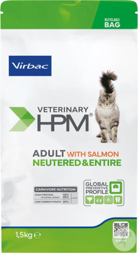 Veterinary HPM Adult With Salmon Neutered & Entire Cat 1,5kg