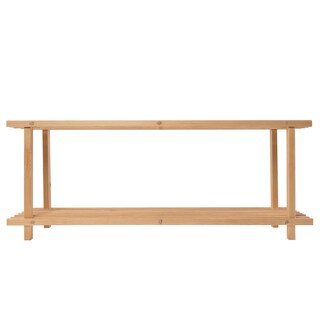 Schuhregal 2 Ebenen 77x30x26 cm Kiefernholz