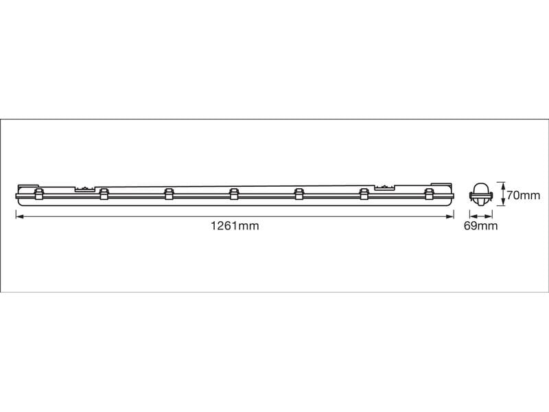 Ledvance Feuchtraumleuchte Submarine Led, 120 cm, 16W, 4000 Led- Röhrenleuchte