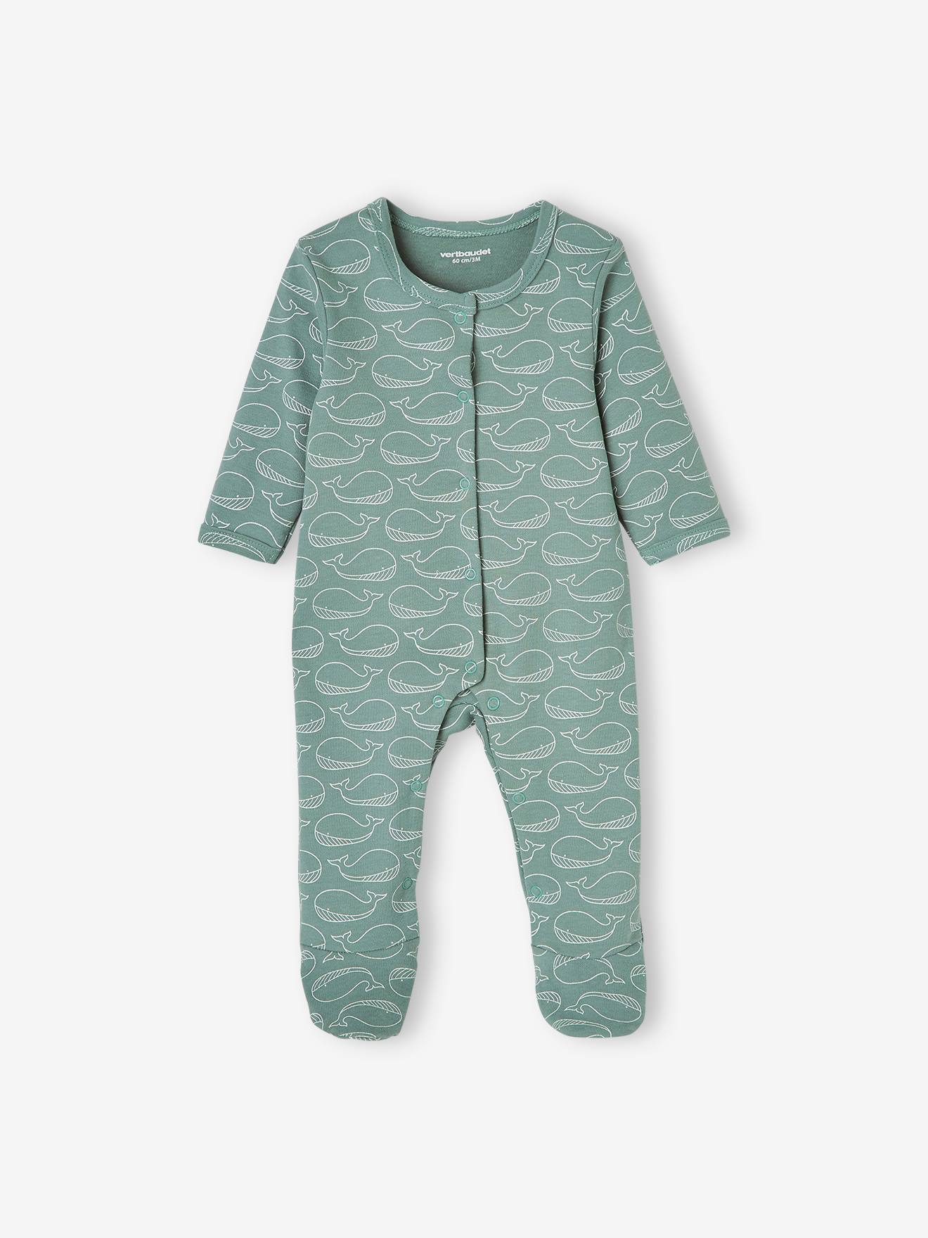 Conjunto com 2 macacões de algodão para bebê menino, azul médio, bicolor/multicolorido.