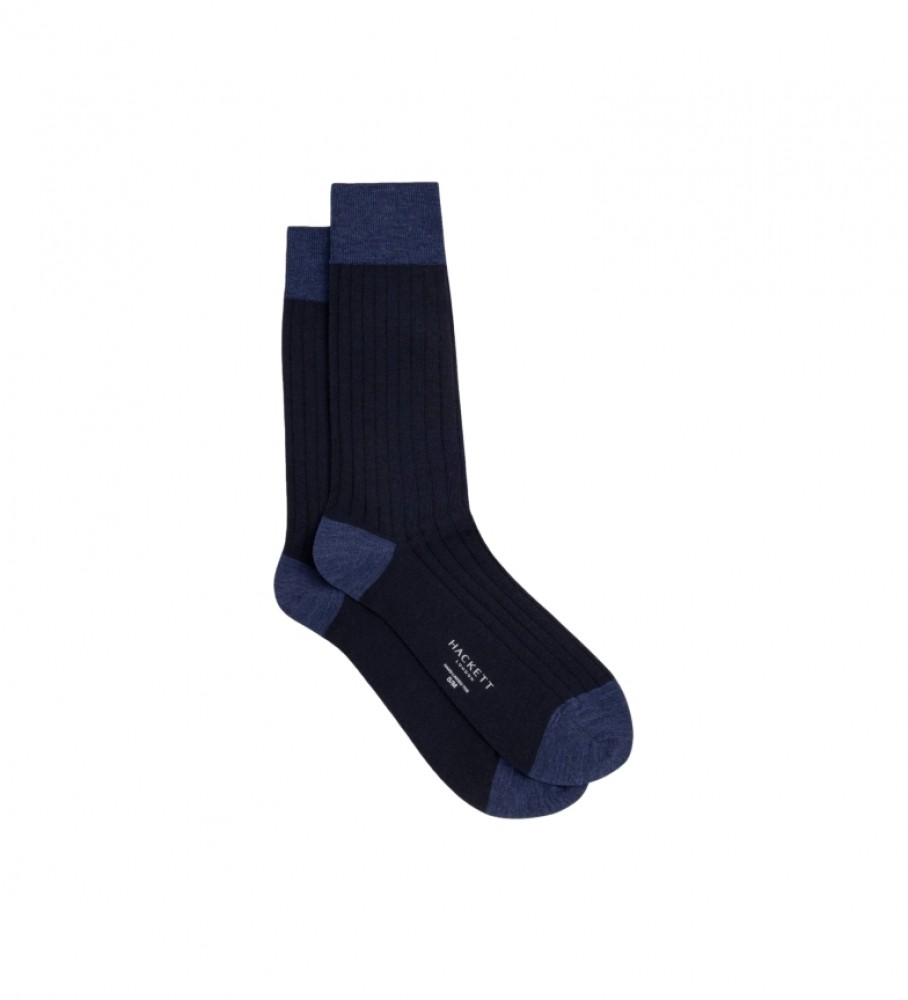 Meias Hackett Merino Azul Marinho