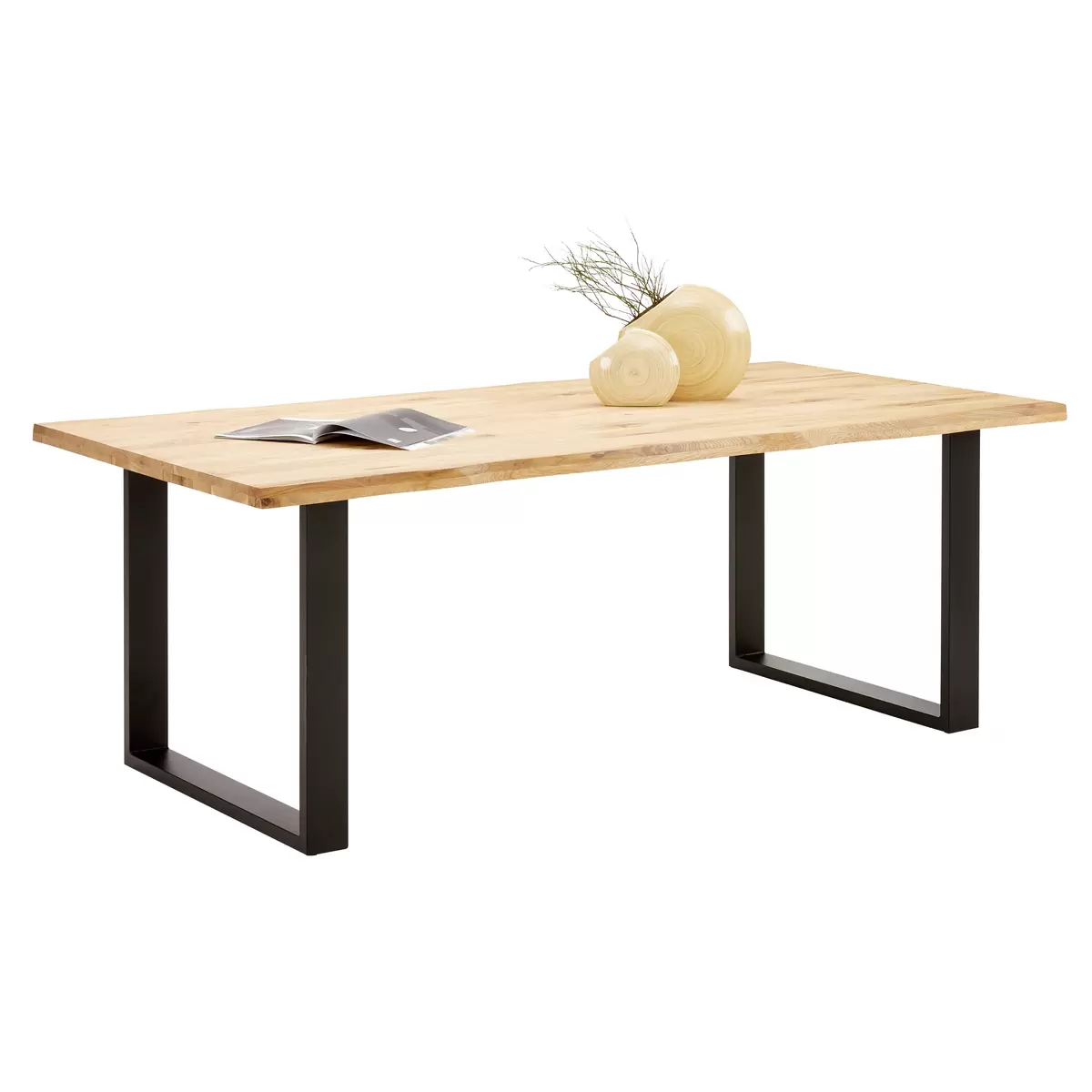 Esstisch James Wood 200 schwarz,Eiche