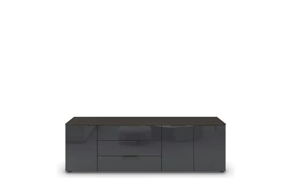 Sideboard Basaltgrau, Graphit Front: Glas, Oberboden: Dekor Basaltgrau, Graphit Graphit