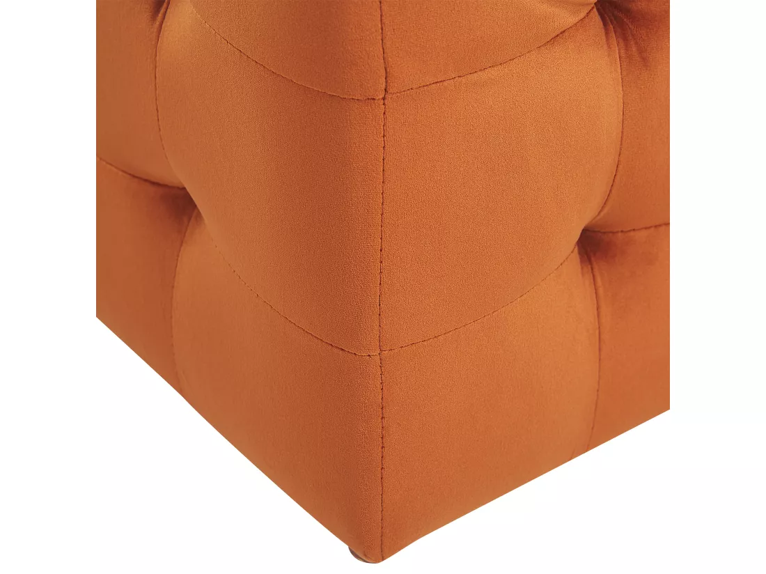 Pouf de rangement MICHIGAN Velours Orange