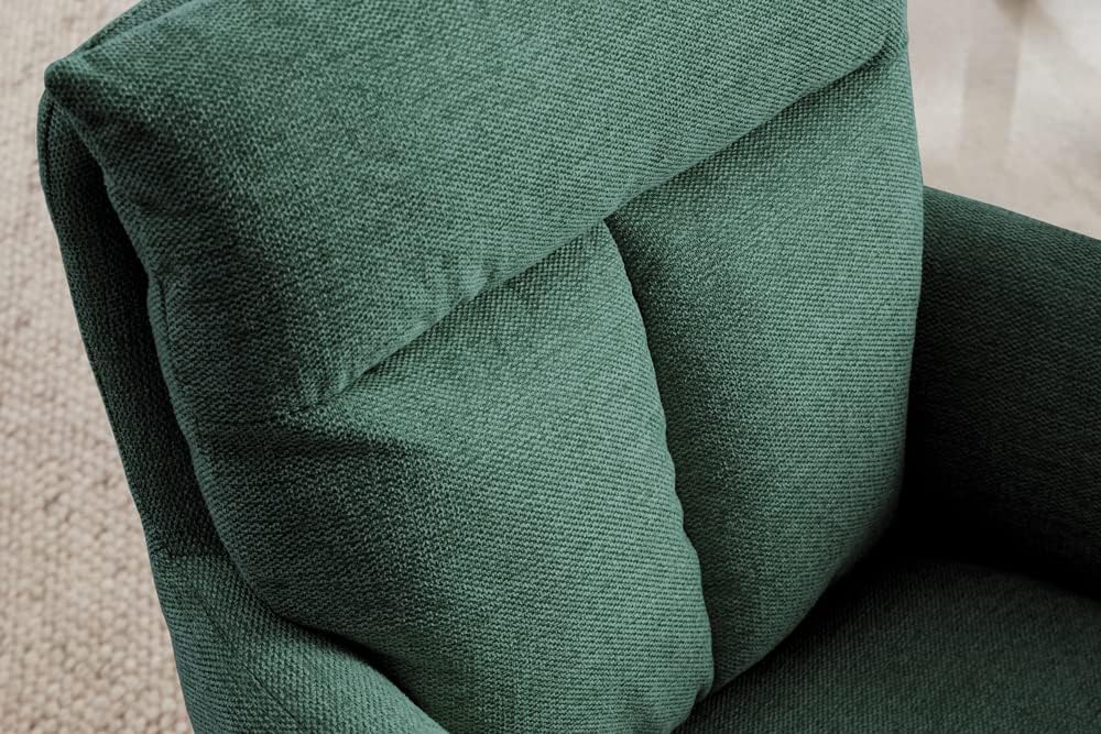 Riess Ambiente Drehbarer Retro Stuhl Big George - grün - mit Armlehnen und Bonellfederkernpolsterung