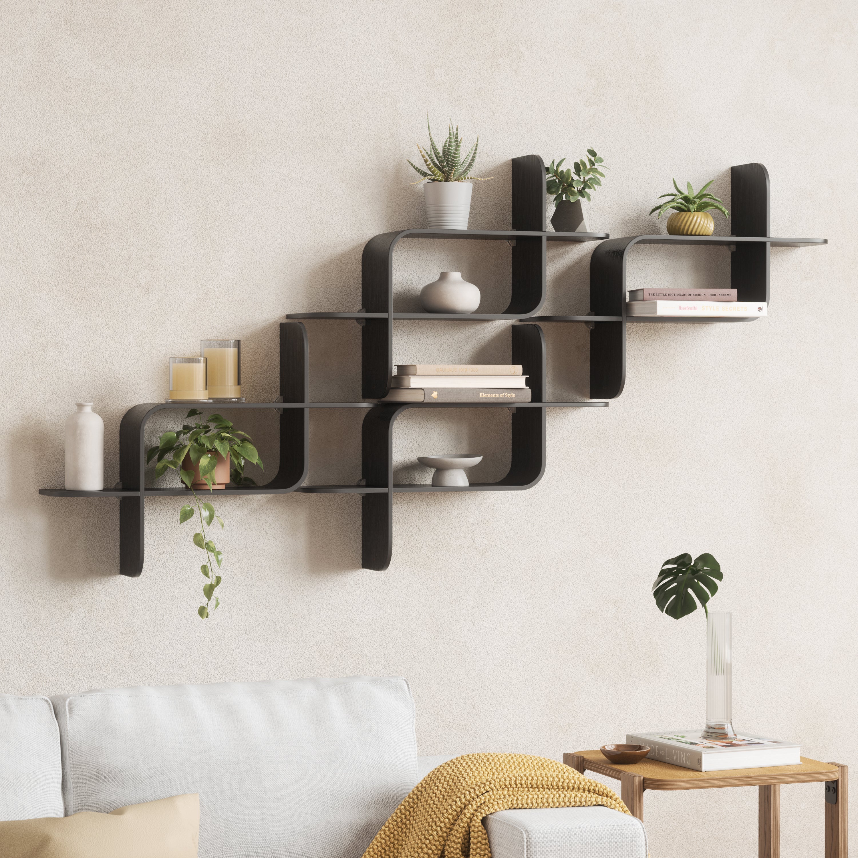 Umbra Montage Wandplank - Zwart