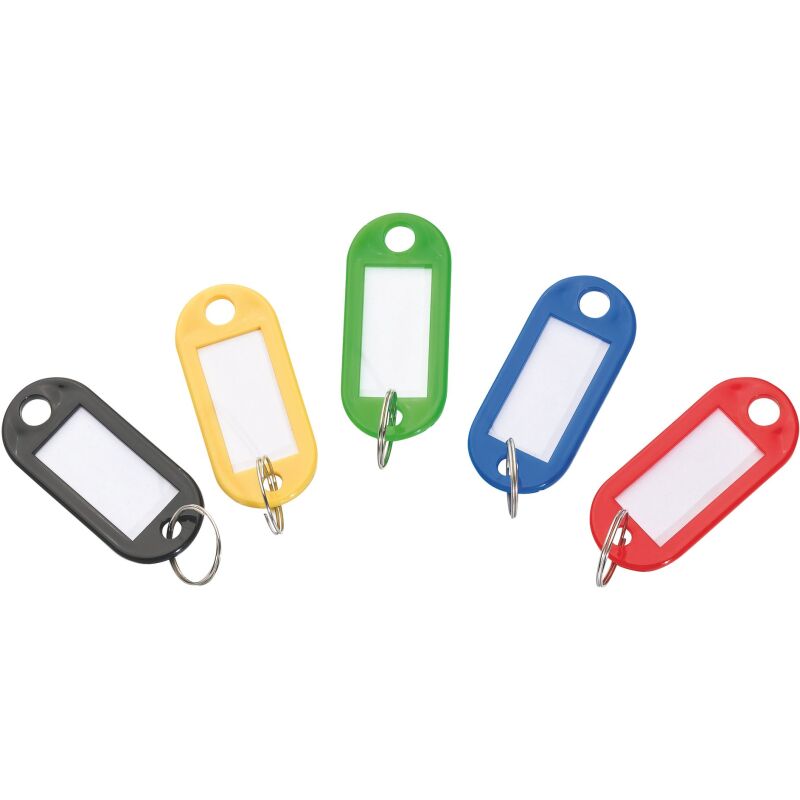 Porte-clés couleurs assorties vives - Boite de 100