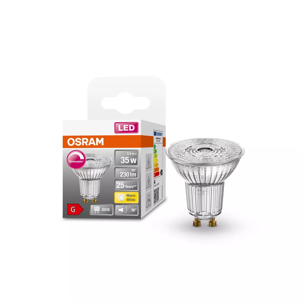 LED-Strahlerform GU10/3,4 Watt/Energie G