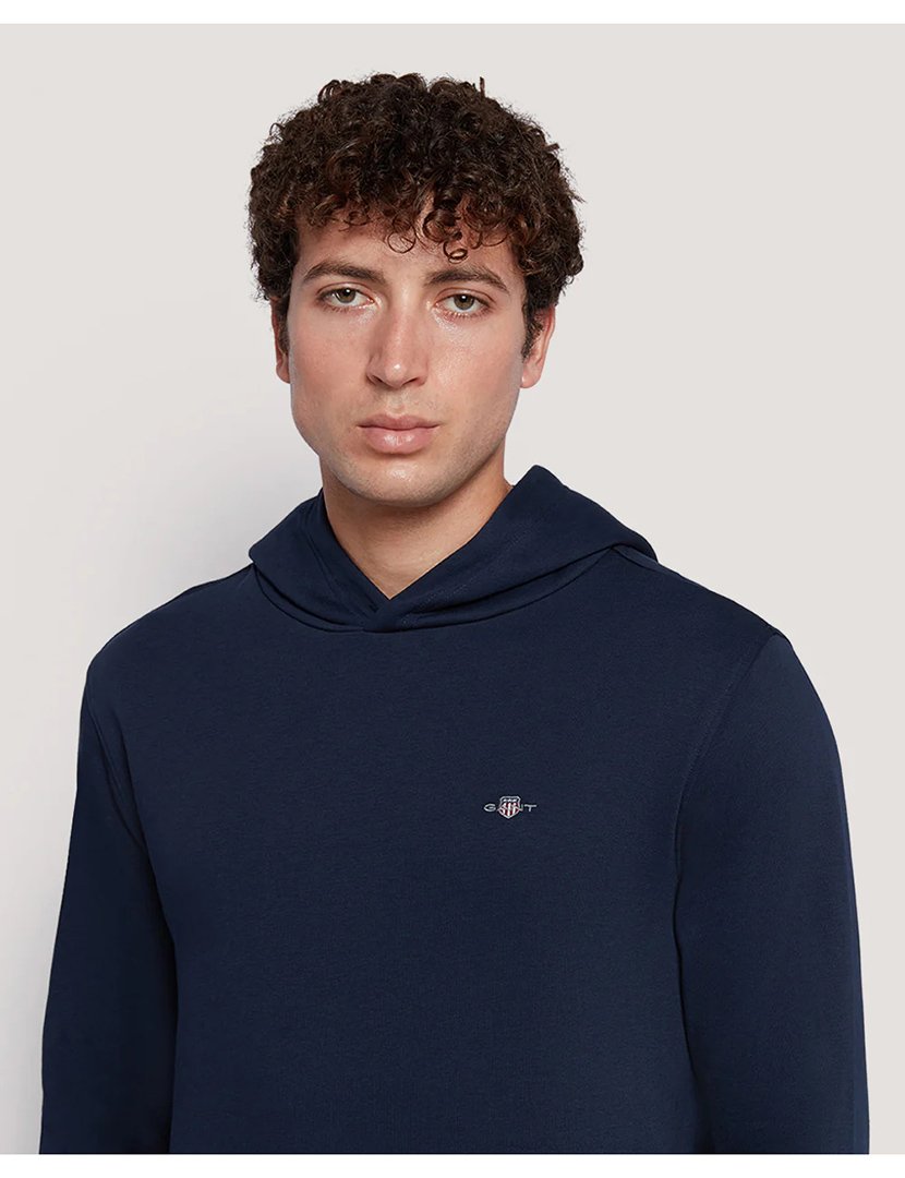 Sweatshirt Shield Logo Men Navy Blue