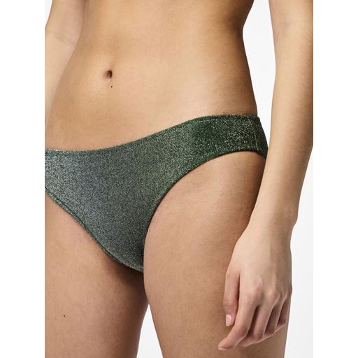 Pieces Bling Bikinitrusser, Dark Green, L
