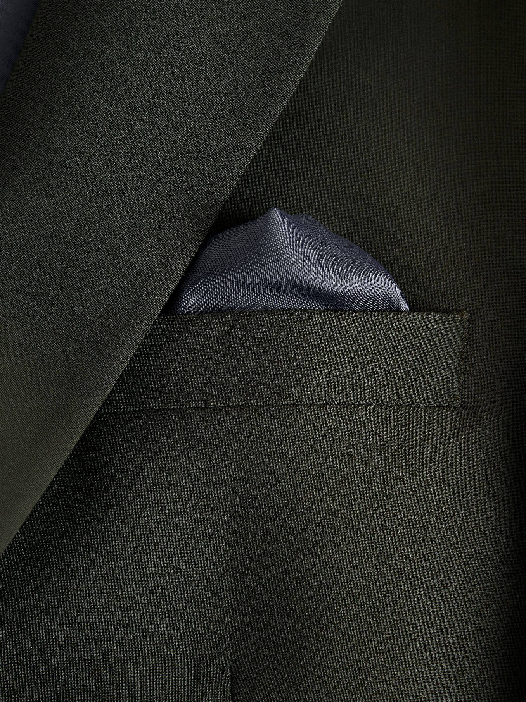 Groen - Slim fit Motion Flex wollen Blend Pakjas