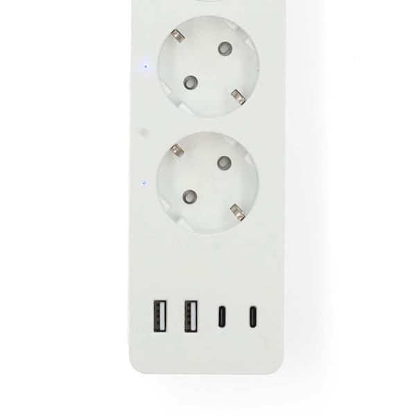 SmartLife Power Strip | Wi-Fi | Hybrid (CEE 7/7) / USB A / USB-C™ | 16 A | 3680 W | 2.00 m | 0 - 55 °C | Android™ / IOS | Hvit