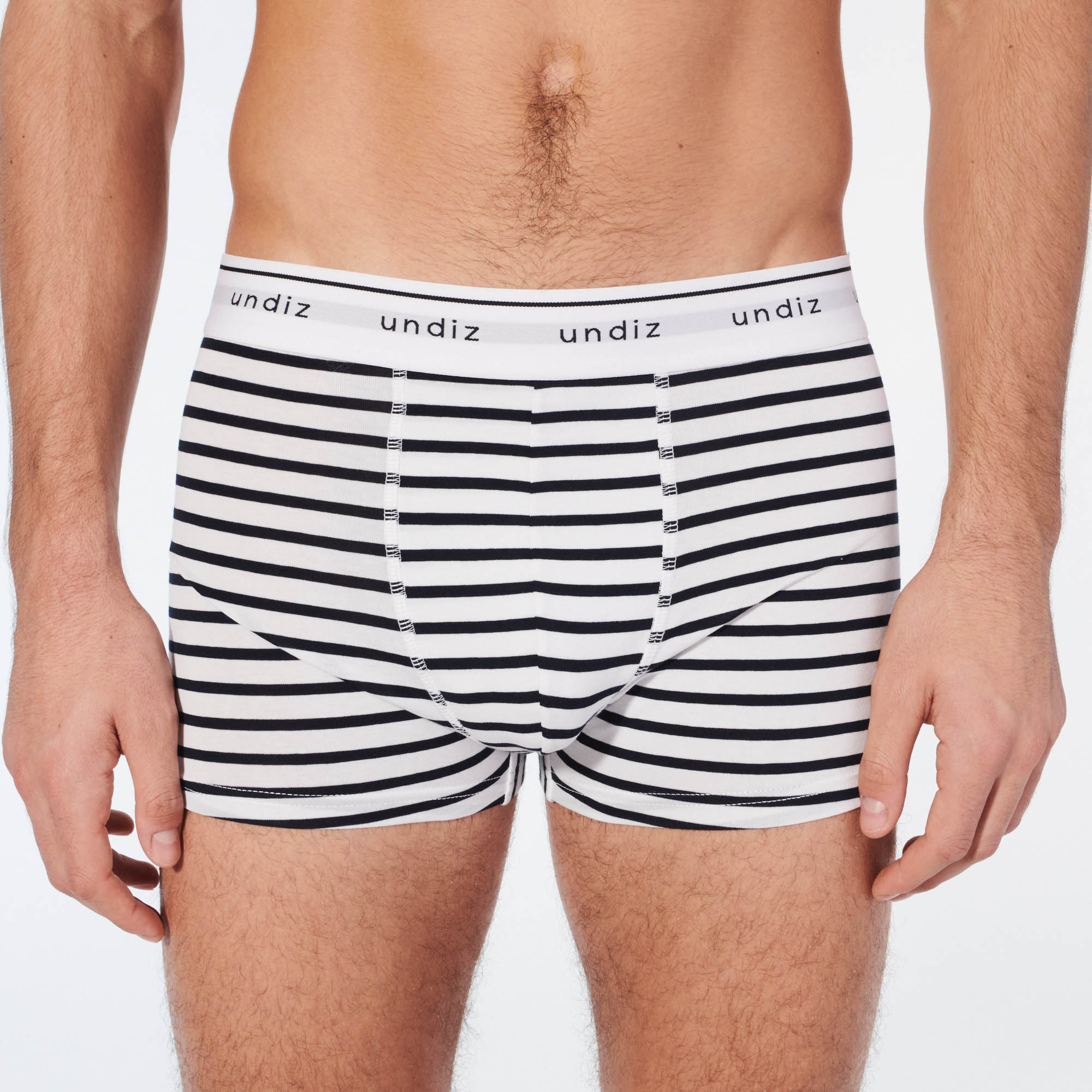 Boxer à rayures en coton