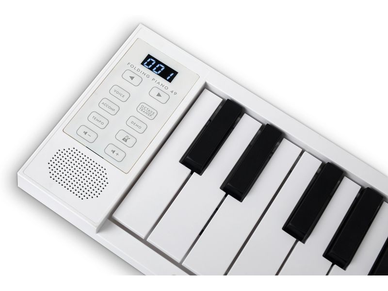 Carry-on by Blackstar Keyboard Folding Piano 49 Weiss Faltbares Keyboard mit 49 Tasten