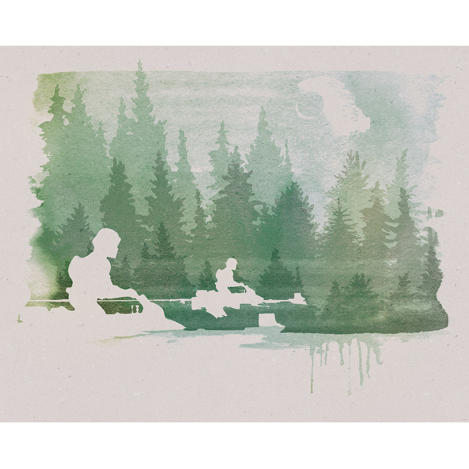 Vlies-Fototapete STAR WARS ENDOR SPEEDERS - bunt - 350x280 cm