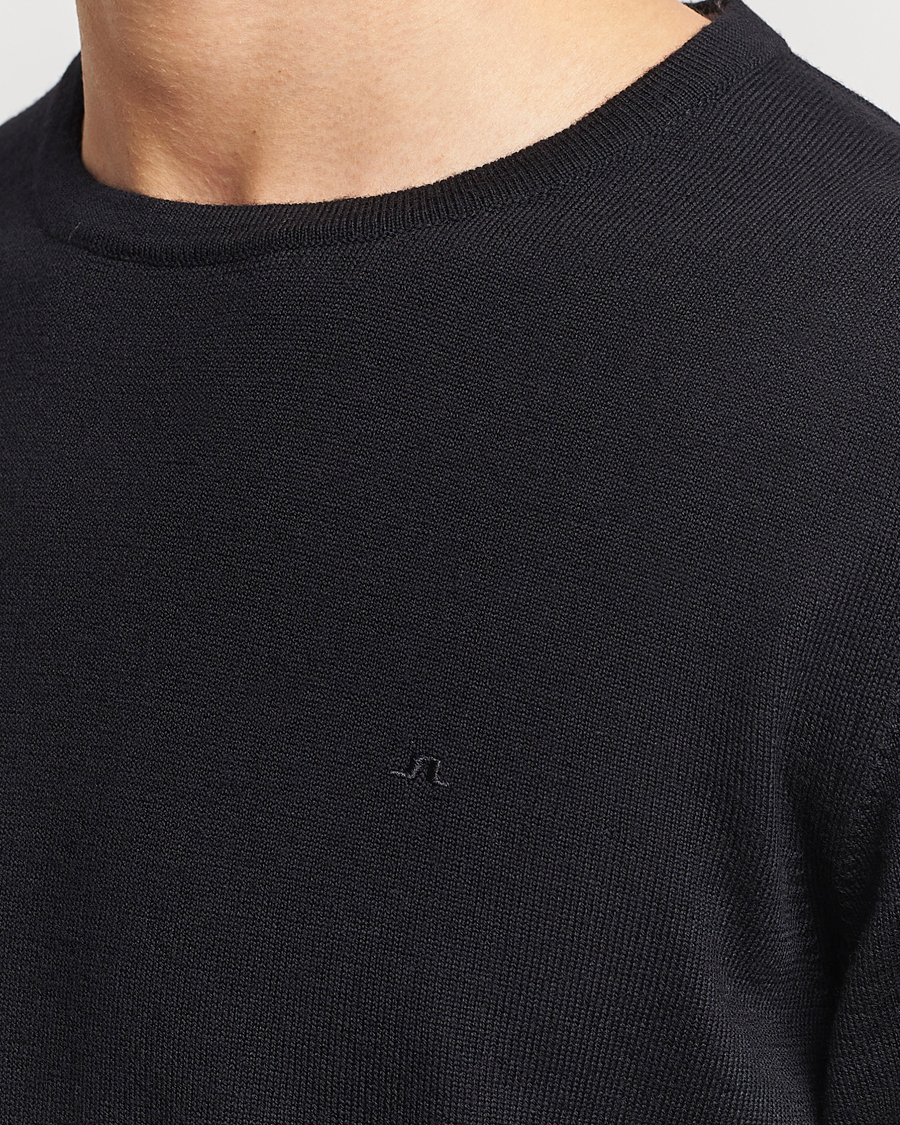 J.Lindeberg Lyle True Merino Crew Neck Pullover Black