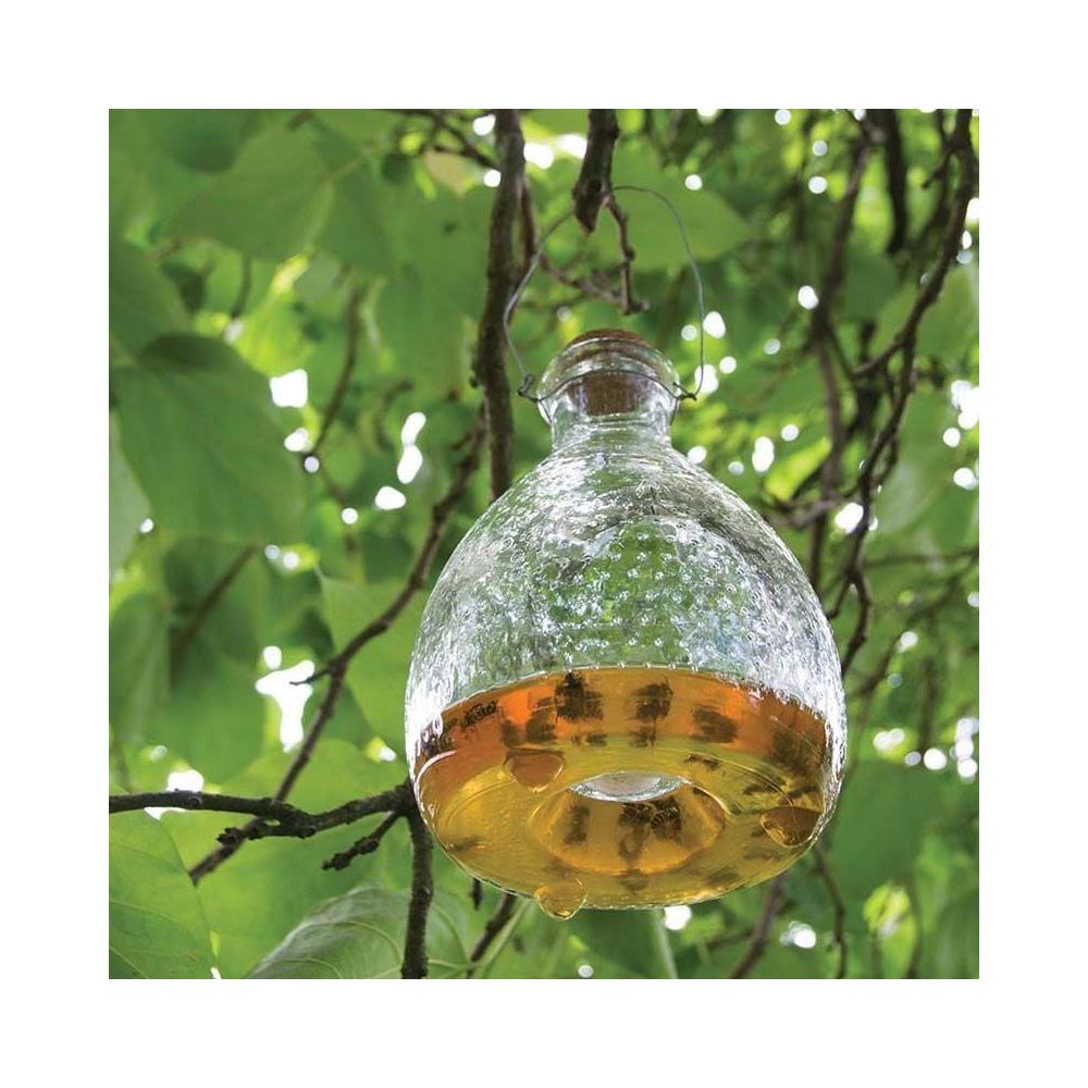Attrape guêpes en verre chiné (lot de 3)
