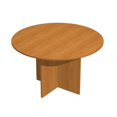 Table de réunion Trend - ronde - diam 120 - imitation noyer clair