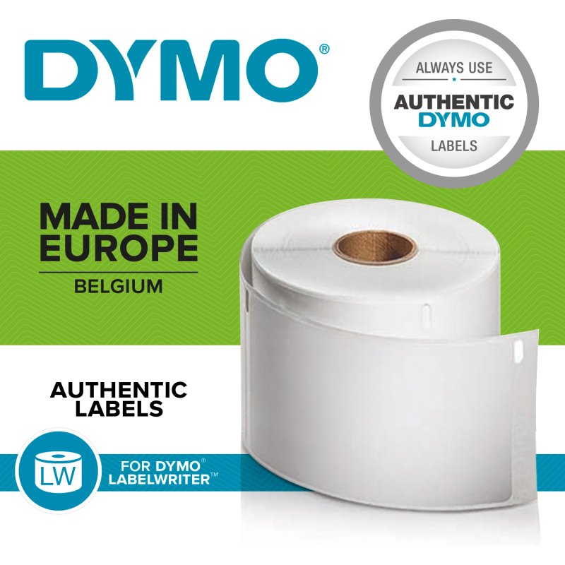 Etiquettes 54 x 101 mm Dymo - Rouleau de 220 étiquettes - Boite de 12 rouleaux