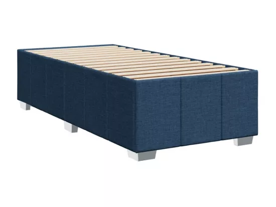 Sommier à lattes de lit avec matelas Bleu 90x190 cm Tissu