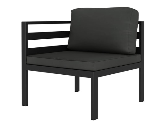 LES TENDANCES - Salon extérieur Salon de jardin-gris-4 places-70x70x64.5-251012
