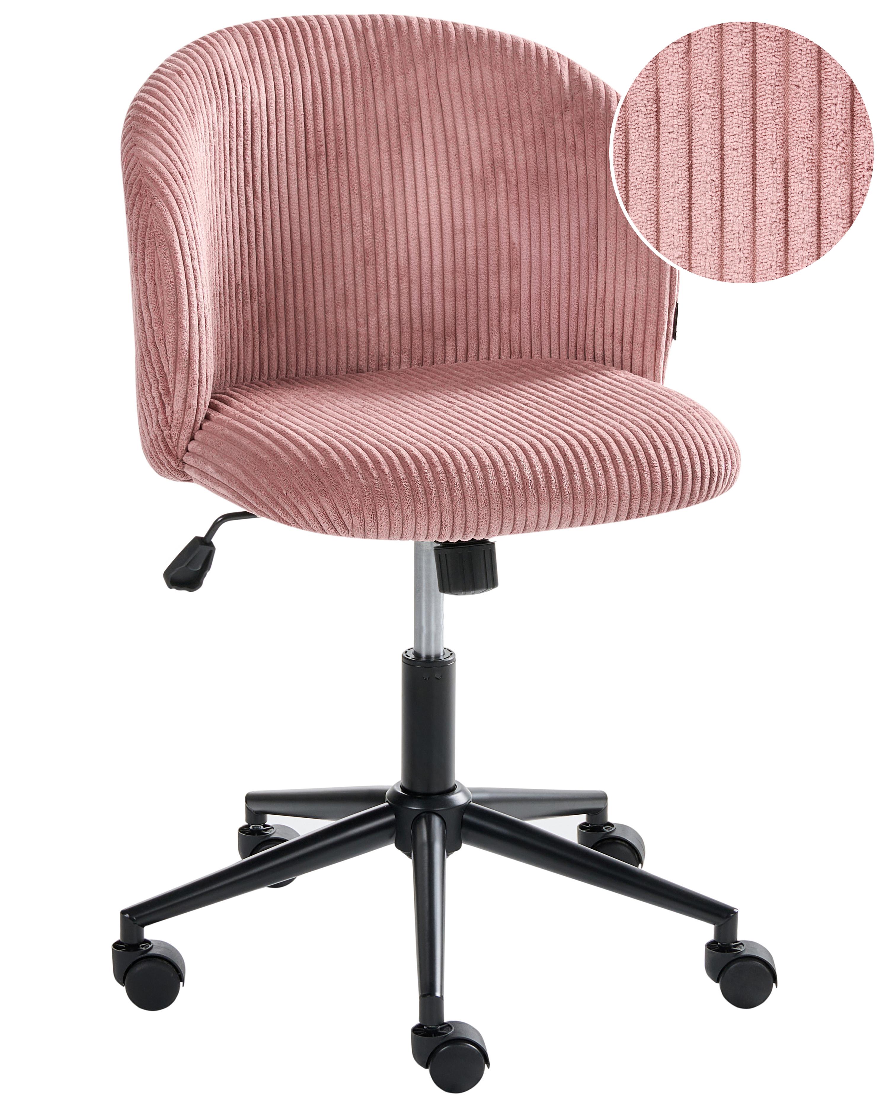 Bureaustoel MILES Corduroy Roze
