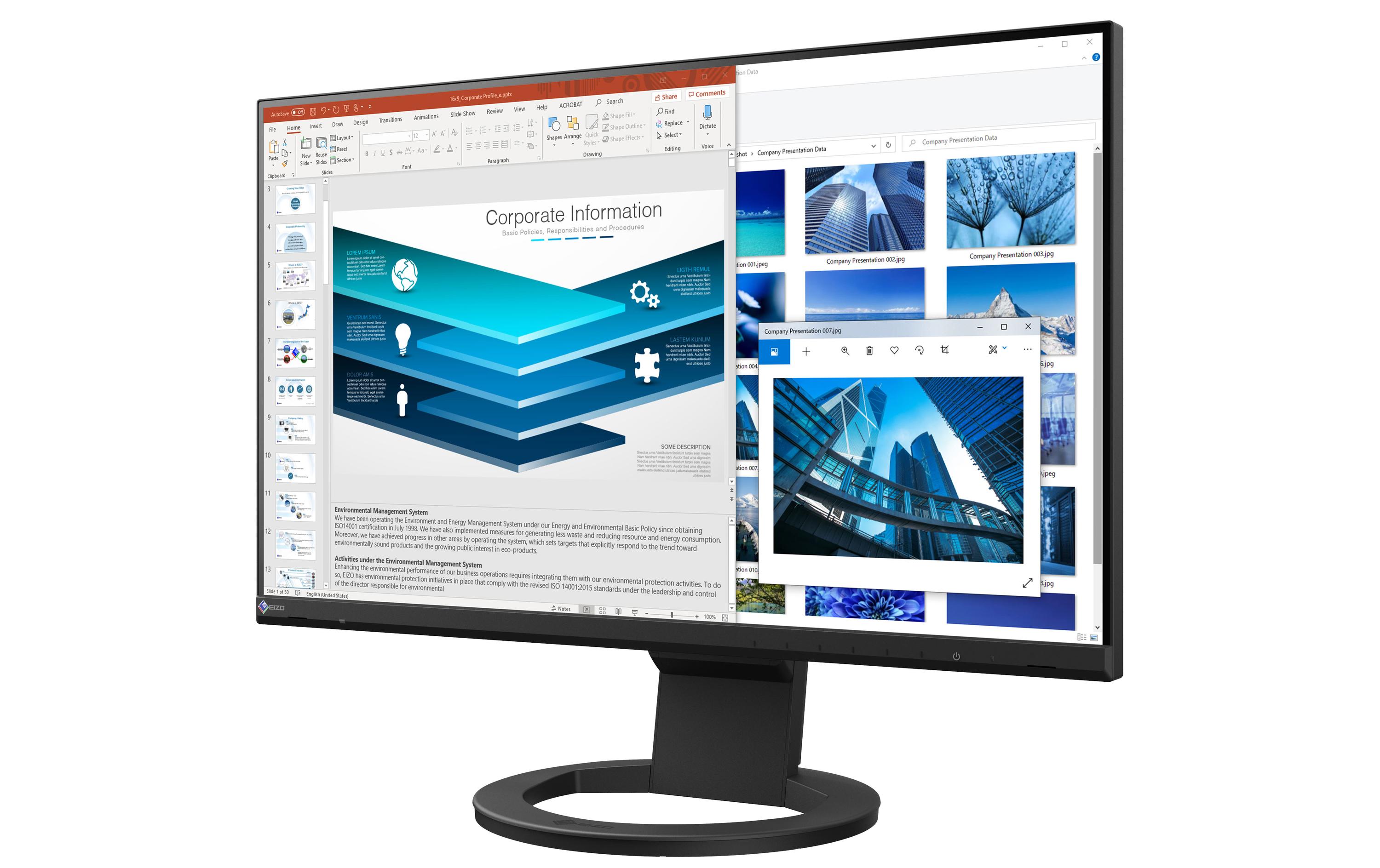 Monitor EV2480-Swiss Edition Schwarz<br>Ergonomischer 23.8