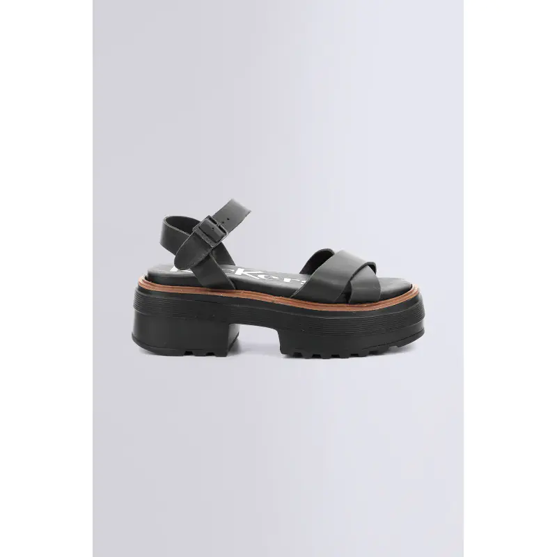 KICK HEKO NOIR SANDALES Cuir Femme
