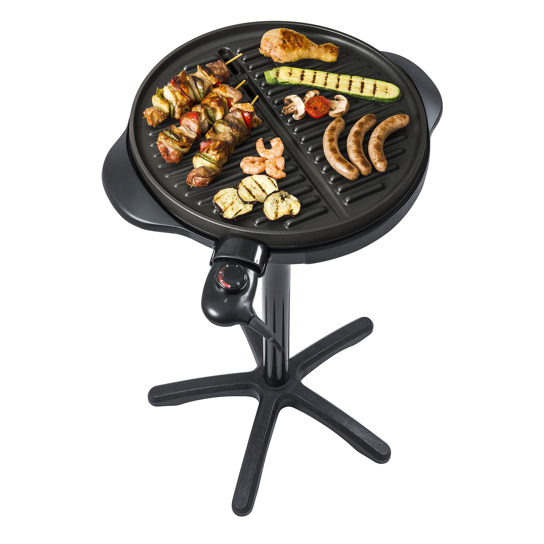 STEBA Elektro-BBQ-Grill VG 250 - schwarz-silber
