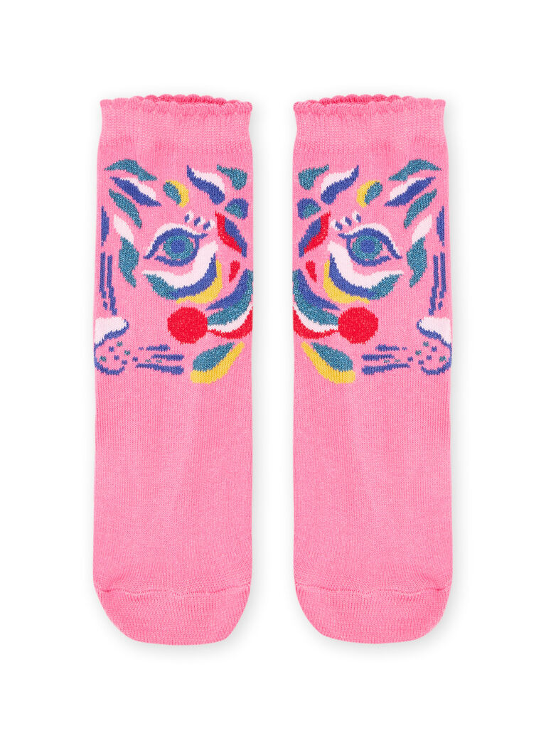 Chaussettes macaron à motif tigre