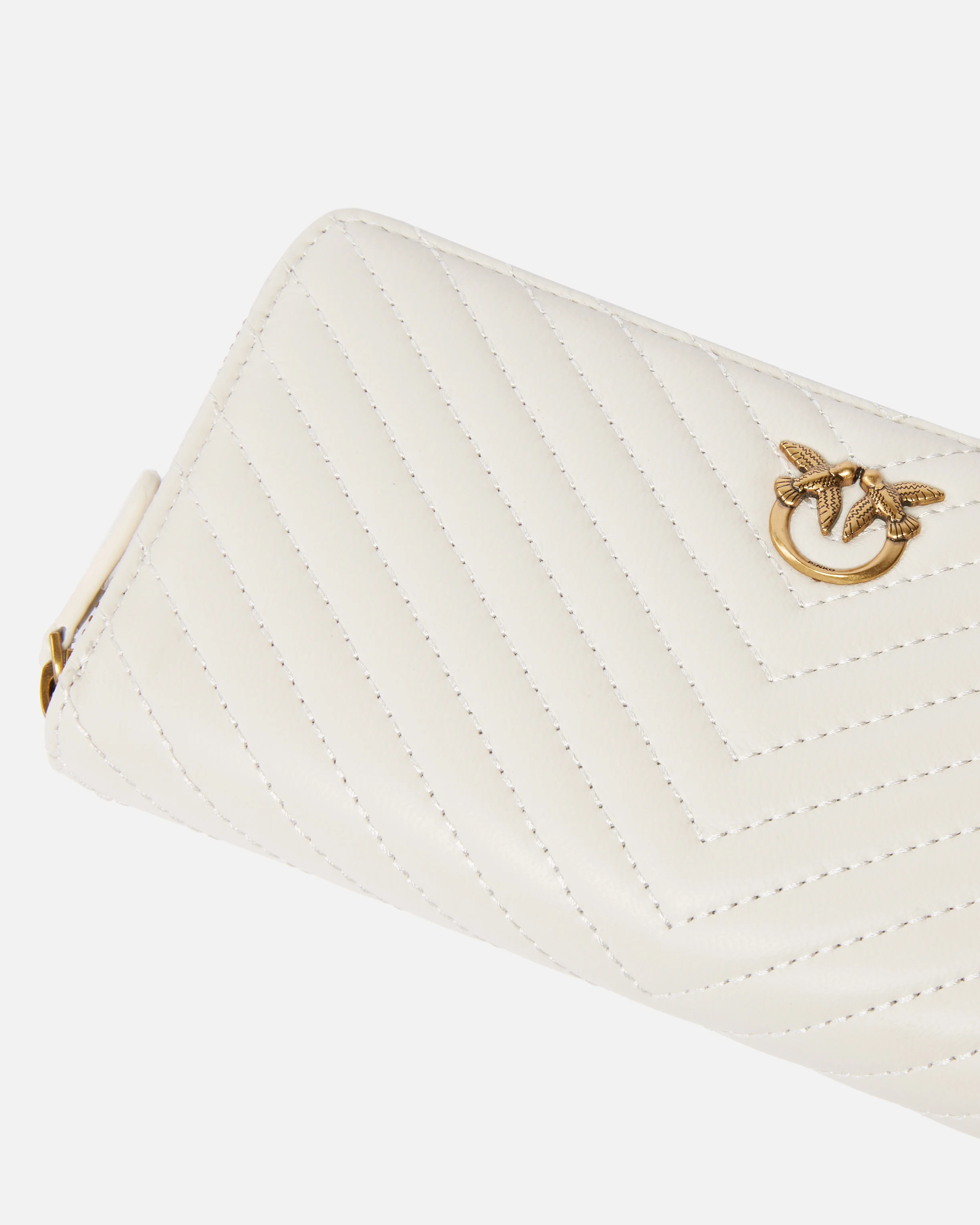 Portefeuille à contour zippé | Blanc